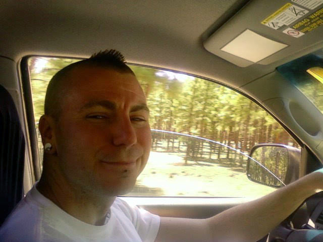 Chance Trahan driving in the mountains